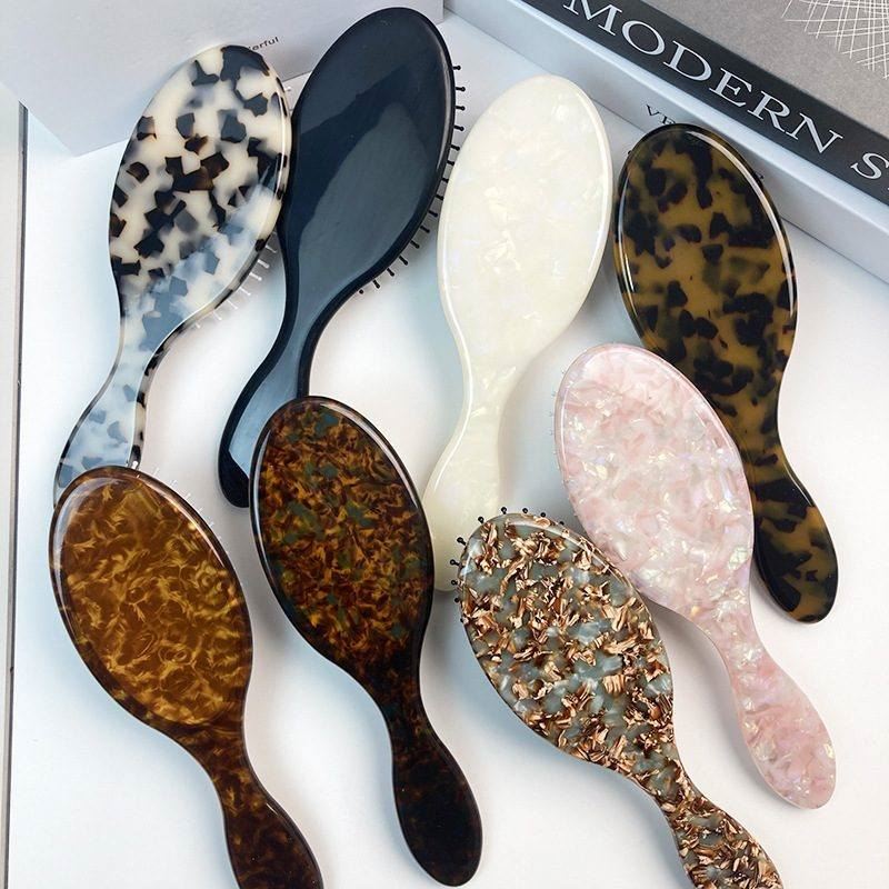 Niestandardowa szczotka do włosów z octanem octanu Poduszka powietrzna Grzebień fryzjerski z rączką